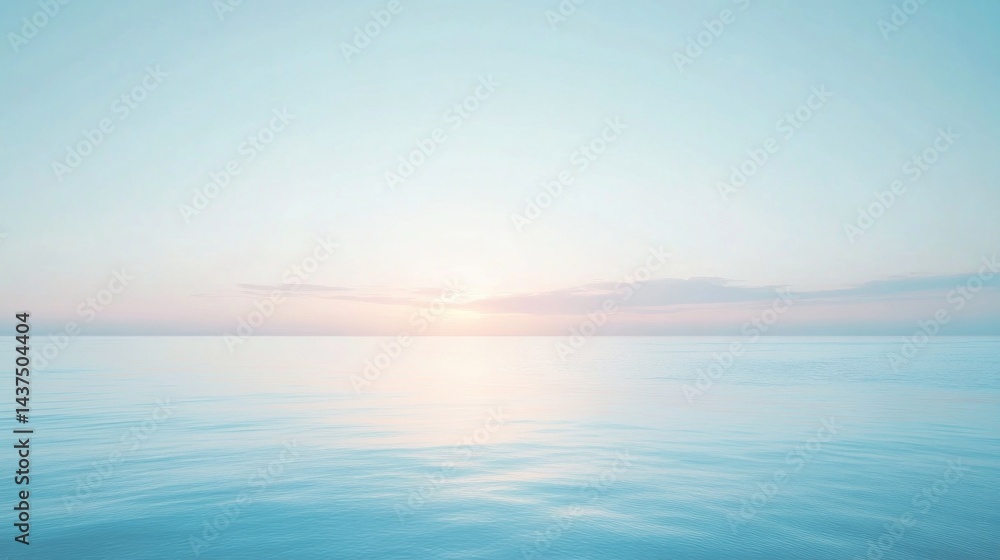 Fototapeta premium Serene sunrise over a calm sea
