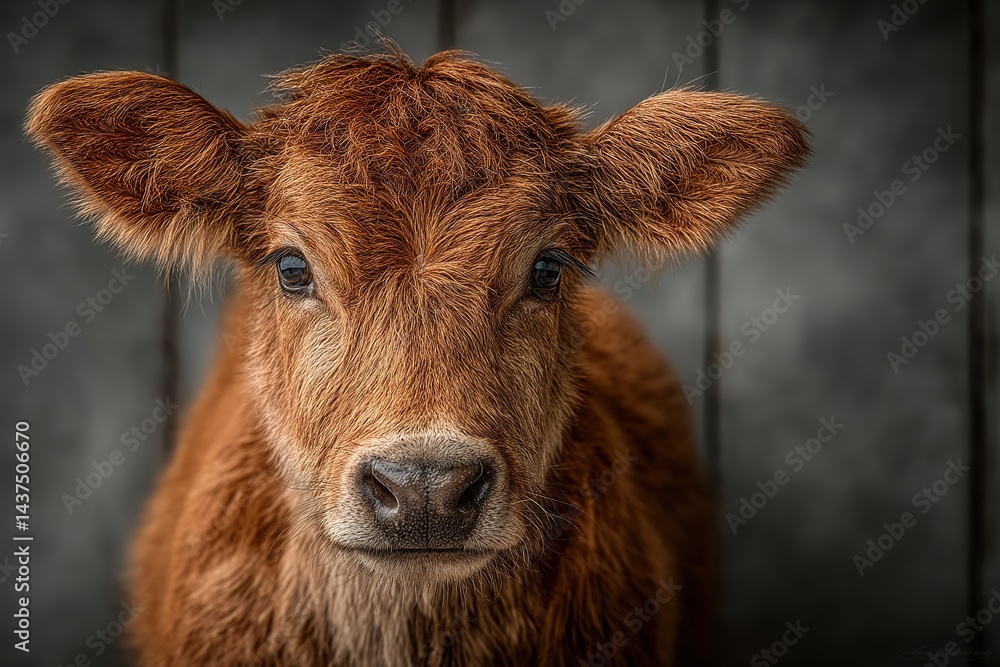 Close-up shot of a cow, a study of animals on a pastoral farm. Close-up shot of a cow, a study of animals on a pastoral farm.