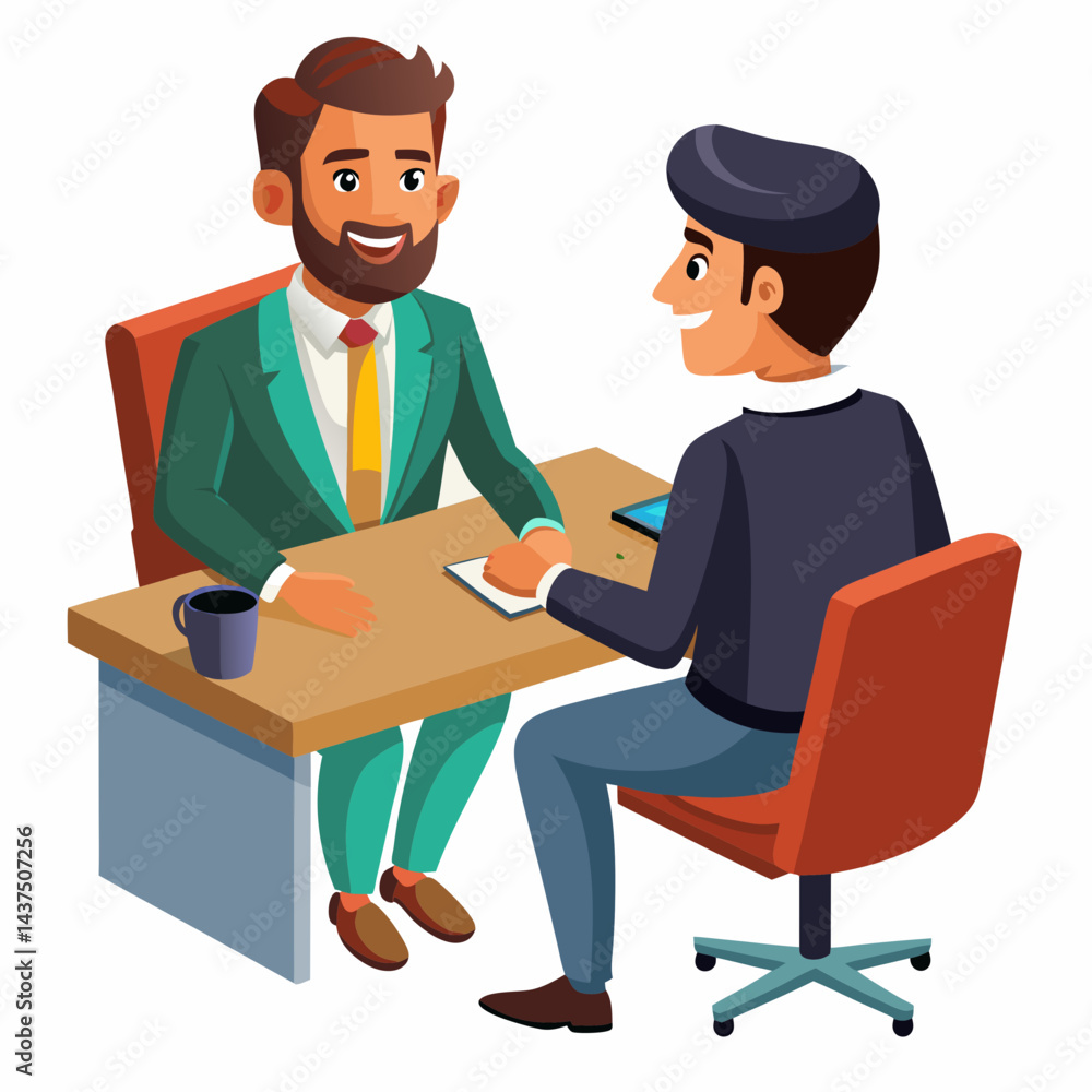 Indian business consultant advising client in modern office workspace, corporate consultant providing advice to business client in office meeting.
Indian business consultant advising client in modern office workspace, corporate consultant providing advice to business client in office meeting.