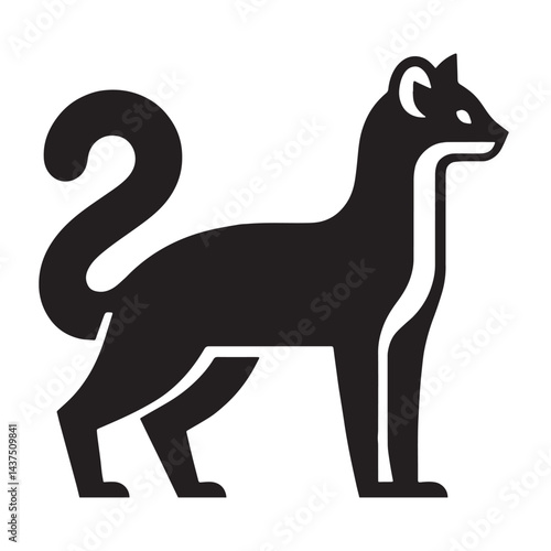 Sleek fossa silhouette vector designed for modern logo creation, digital branding, and scalable applications – fossa silhouette – fossa vector – fossa illustration – silhouette of fossa

