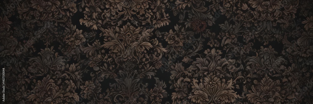 Intricate dark floral damask, seamless pattern , design element, texture, shadow Intricate dark floral damask, seamless pattern , design element, texture, shadow