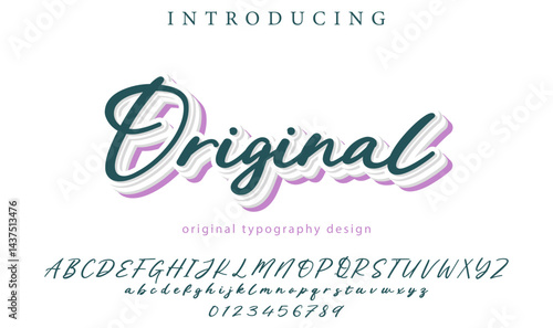 Original Font Stylish brush painted an uppercase vector letters, alphabet, typeface