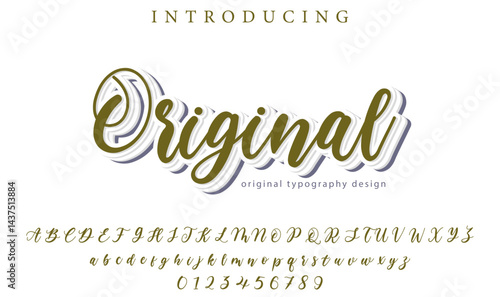 Original Font Stylish brush painted an uppercase vector letters, alphabet, typeface