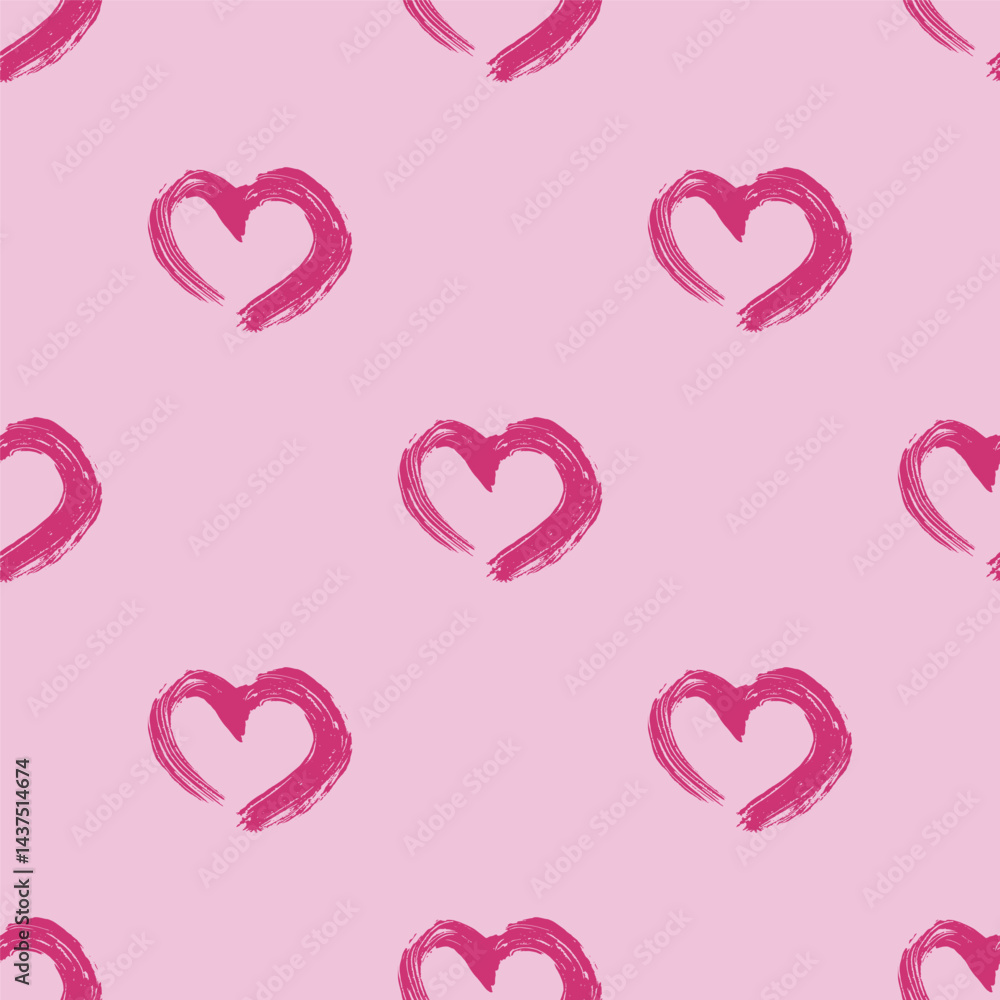 Seamless pattern with hand drawn heart doodle for decorative print, wrapping paper, greeting cards and fabric Seamless pattern with hand drawn heart doodle for decorative print, wrapping paper, greeting cards and fabric