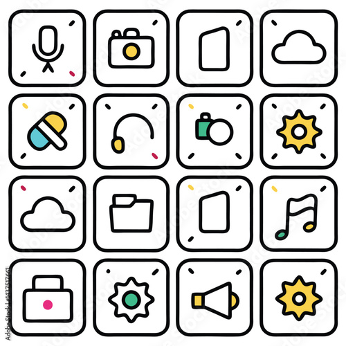 Collection of application icons