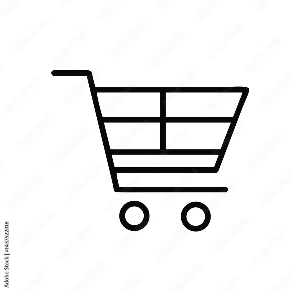 Shopping Cart Icon for E-commerce Websites and Retail Applications - Essential Design Element for Online Store Interfaces, Checkout Systems, and Business Presentations Shopping Cart Icon for E-commerce Websites and Retail Applications - Essential Design Element for Online Store Interfaces, Checkout Systems, and Business Presentations
