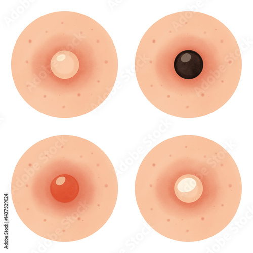 Types of Acne illustration 