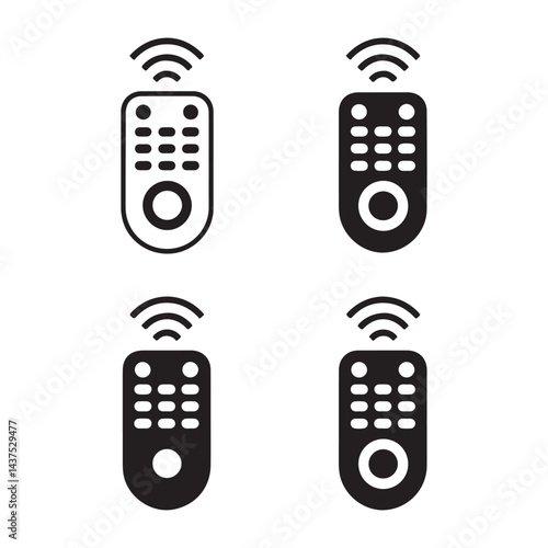 Wireless remote icon duo outline and solid styles