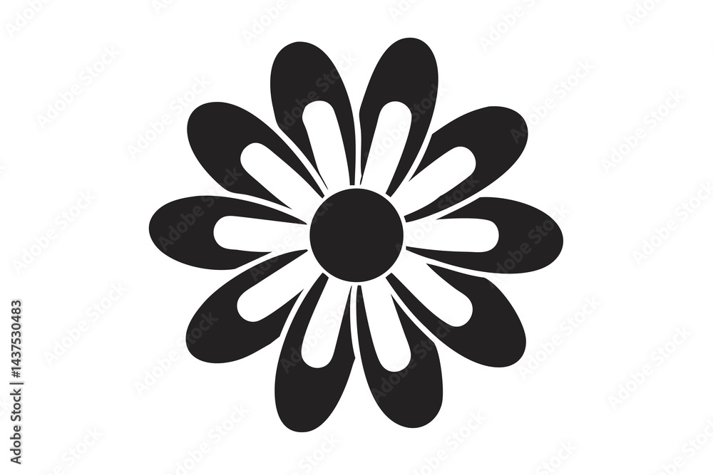 Fototapeta premium Daisy Flower PNG Illustration, Simple Wildflower Element, Hand Drawn, Spring Bloom