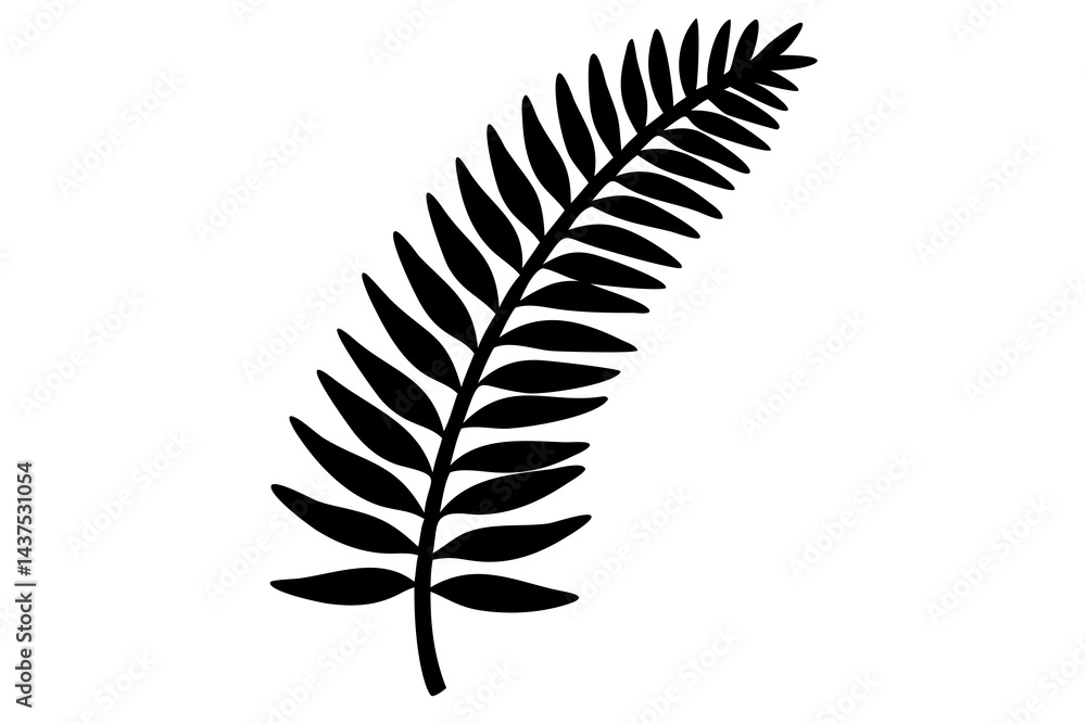 Fern Silhouette for Botanical Art, Nature-Inspired Decor, and Minimalist Designs Fern Silhouette for Botanical Art, Nature-Inspired Decor, and Minimalist Designs
