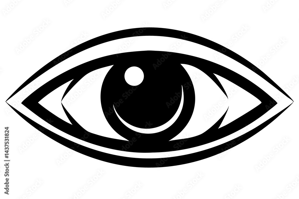 Eye Icon Set Silhouette for Interface Elements, Vision Concepts, and Digital Graphics Eye Icon Set Silhouette for Interface Elements, Vision Concepts, and Digital Graphics