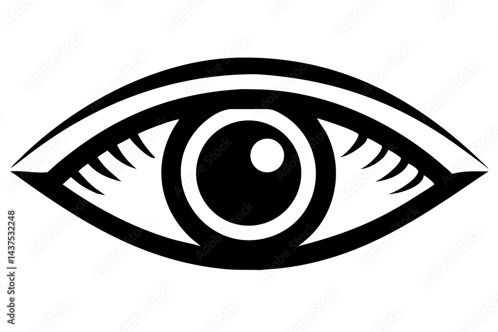Eye Icon Set Silhouette for Interface Elements, Vision Concepts, and Digital Graphics Eye Icon Set Silhouette for Interface Elements, Vision Concepts, and Digital Graphics