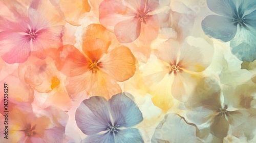 Wallpaper Mural Pastel Floral Background Soft Colorful Petals Texture Torontodigital.ca