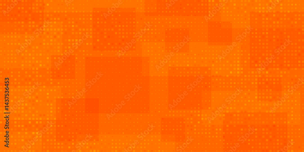 Vector Red Tech Finance Fintech Background. Abstract Pixel Pattern. Digital Business Technology or Science Research Presentation Backdrop.