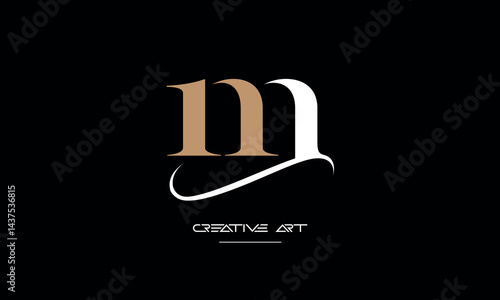 MN, NM, M, N abstract letters logo monogram