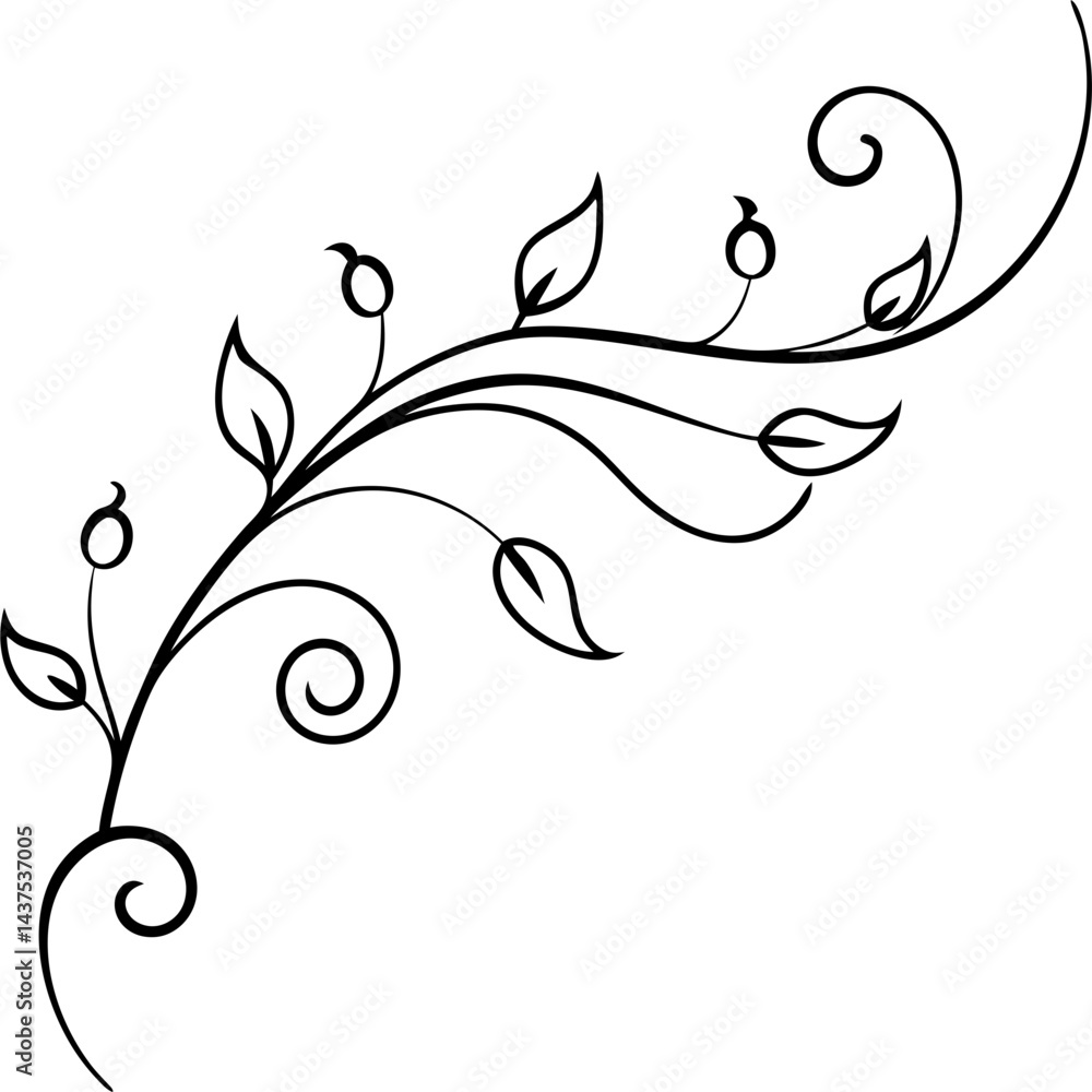 Lines, flower vines, abstract2 Lines, flower vines, abstract2