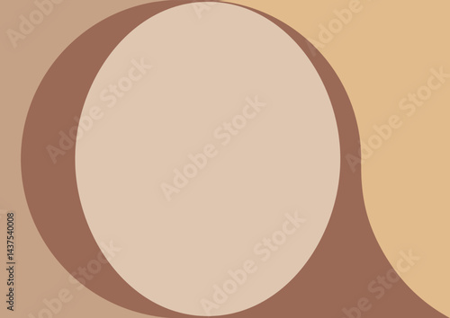 abstract brown background with curved shapes with copyspace