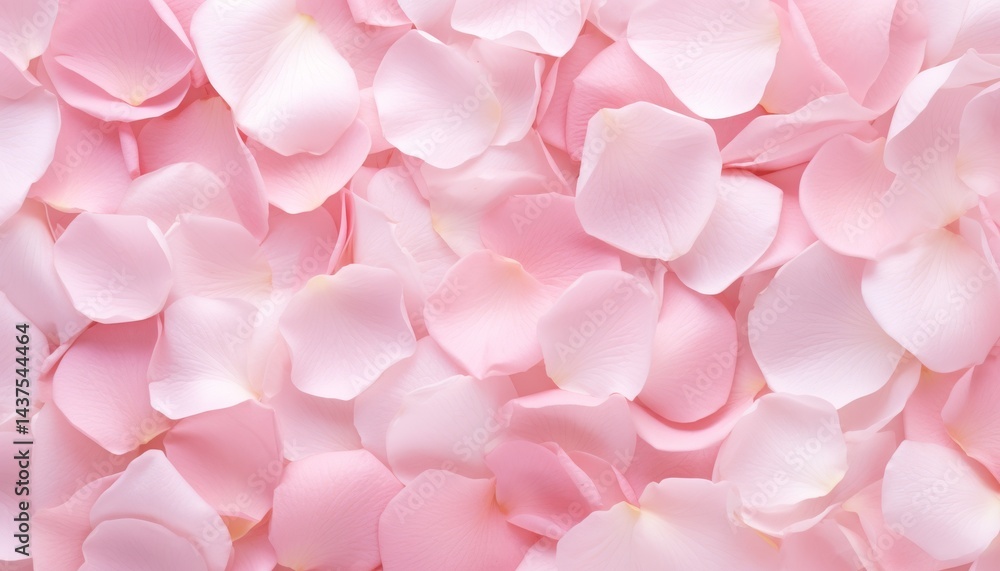 Obraz premium Light pink rose petals solid background pattern.
