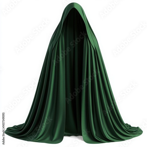 Obraz na płótnie A mysterious green cloak draped elegantly, perfect for creative projects and design. w salonie