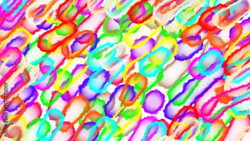 abstract painting with overlapping colorfull