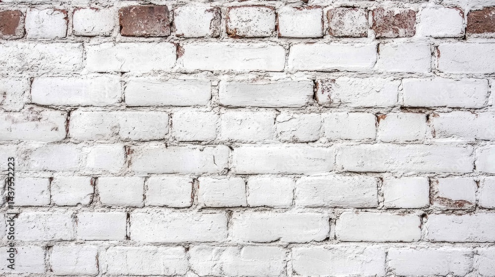 Fototapeta premium Whitewashed brick wall texture