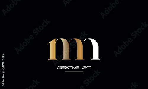 MN, NM, M, N abstract letters logo monogram