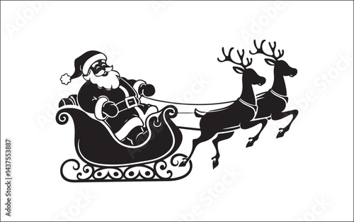 santa claus on a sled christmas