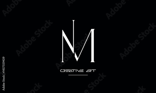 MN, NM, M, N abstract letters logo monogram
