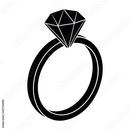diamond wedding and engagement ring  on white background