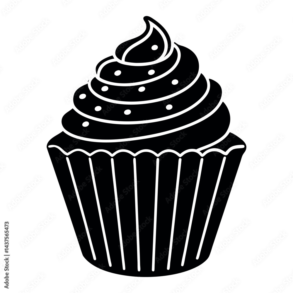 cupcake icon vector illustration on white background cupcake icon vector illustration on white background