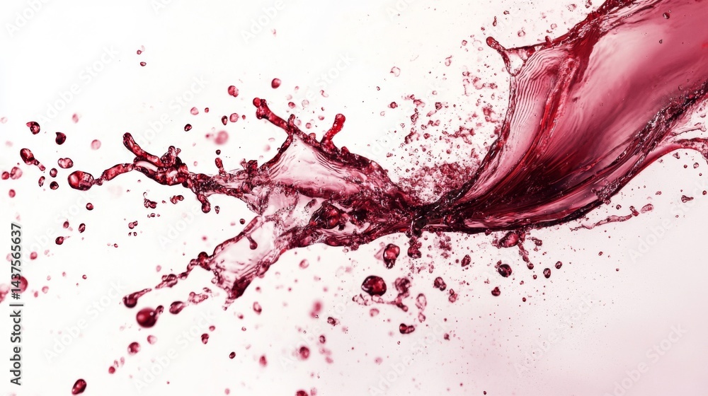 Red Wine Splash on White Background Red Wine Splash on White Background