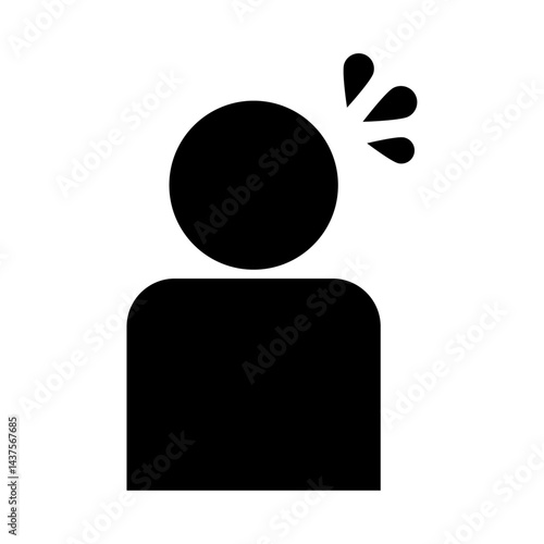 焦るシンプルな人のアイコン
Impatient simple person icon