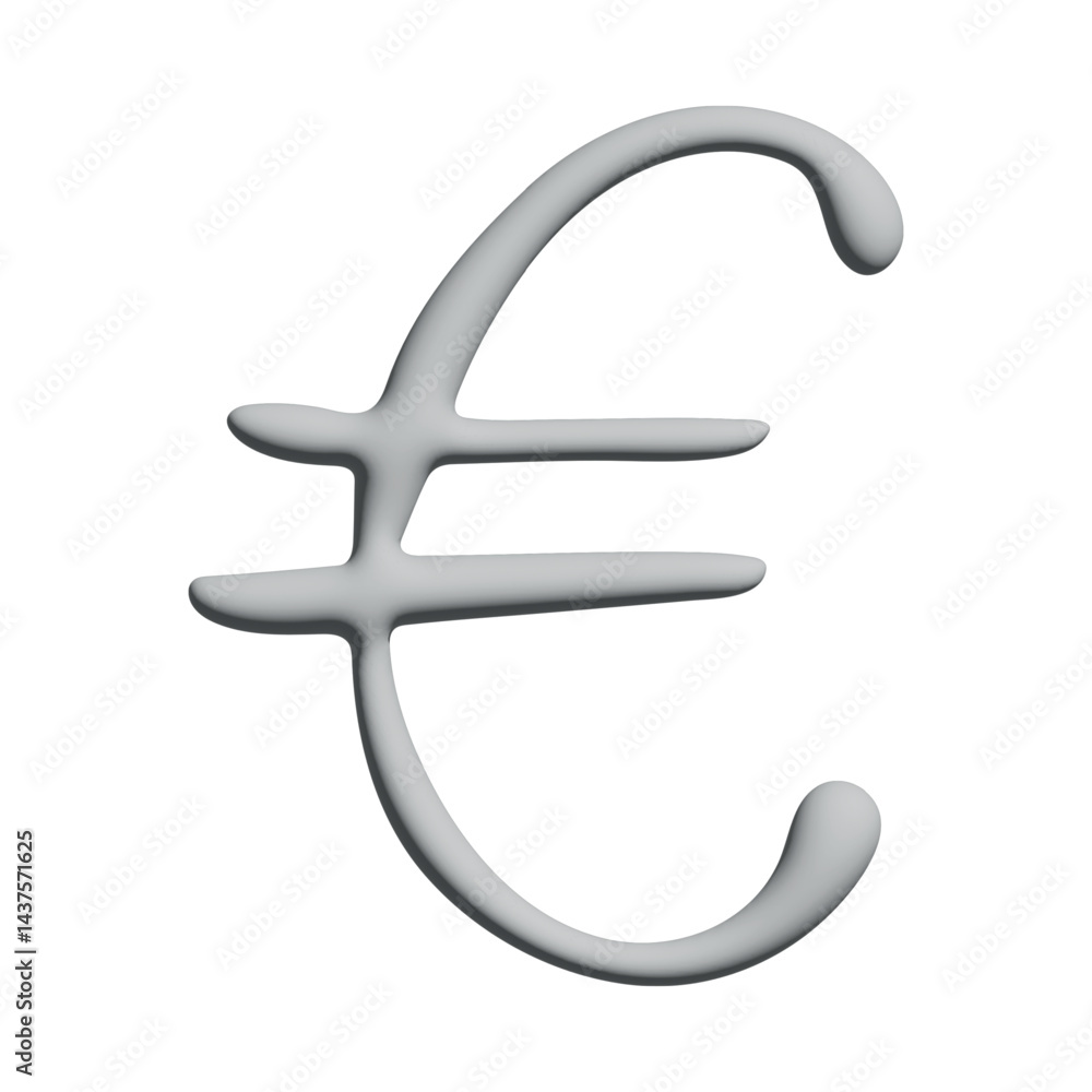 3d euro currency symbol. Single element for design 3d euro currency symbol. Single element for design