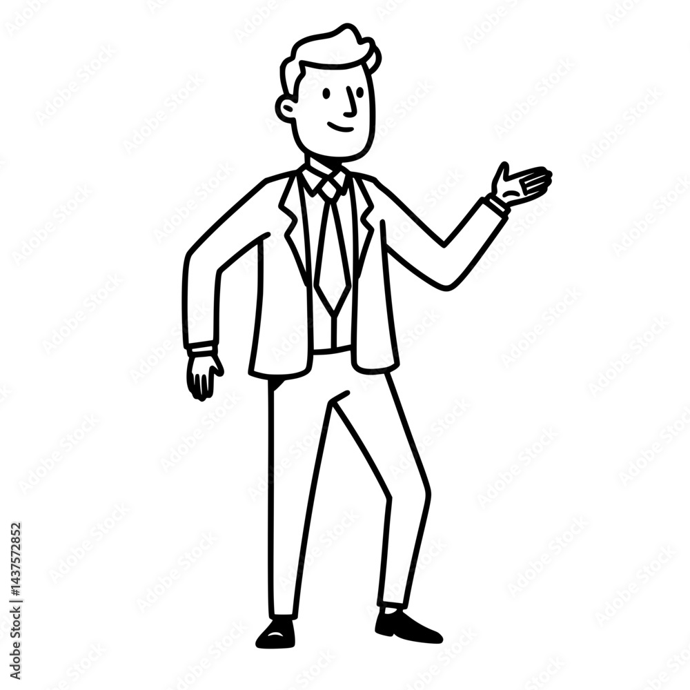 vector doodle illustration of a businessman vector doodle illustration of a businessman