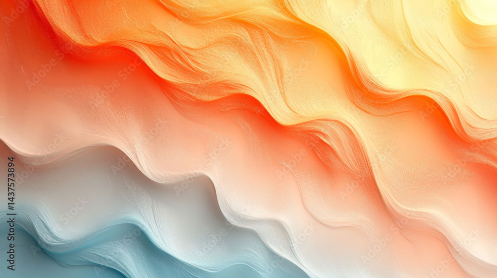 Obraz premium Abstract wavy background with warm and cool colors.
