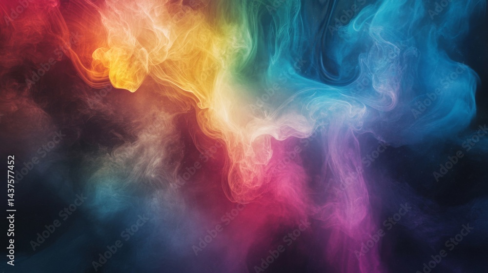 Vibrant Rainbow Nebula Abstract Cosmic Art Vibrant Rainbow Nebula Abstract Cosmic Art