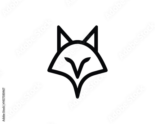 Minimalist Fox Logo Template