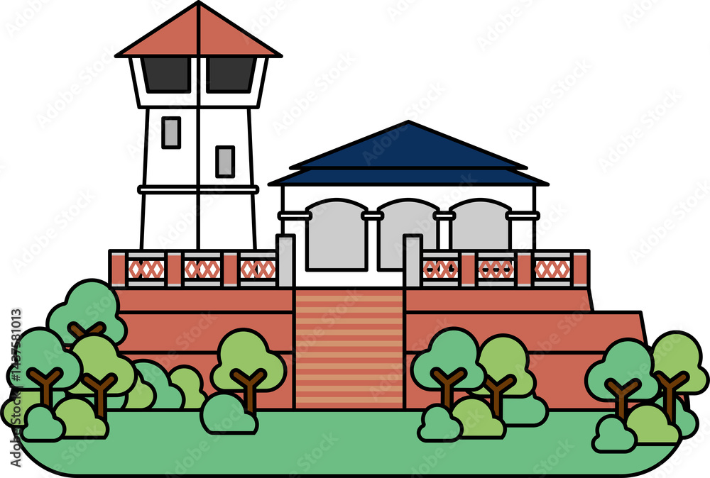 Naklejka premium Taiwan attractions-Anping Old Fort