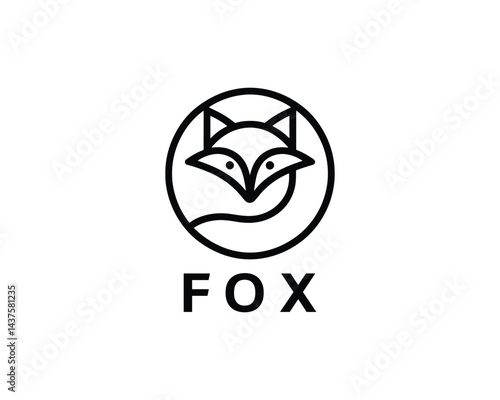 Stylish Fox Symbol for Logo

