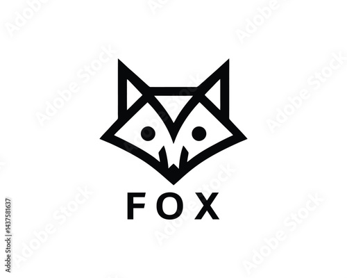 Elegant Fox Head Silhouette Logo