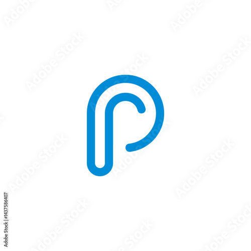 letter pr simple circles motion lines logo vector