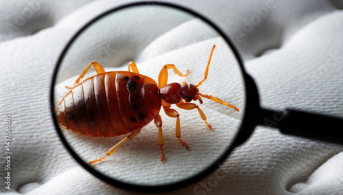 Wallpaper Mural A single bed bug is visible on the surface of a mattress. Torontodigital.ca