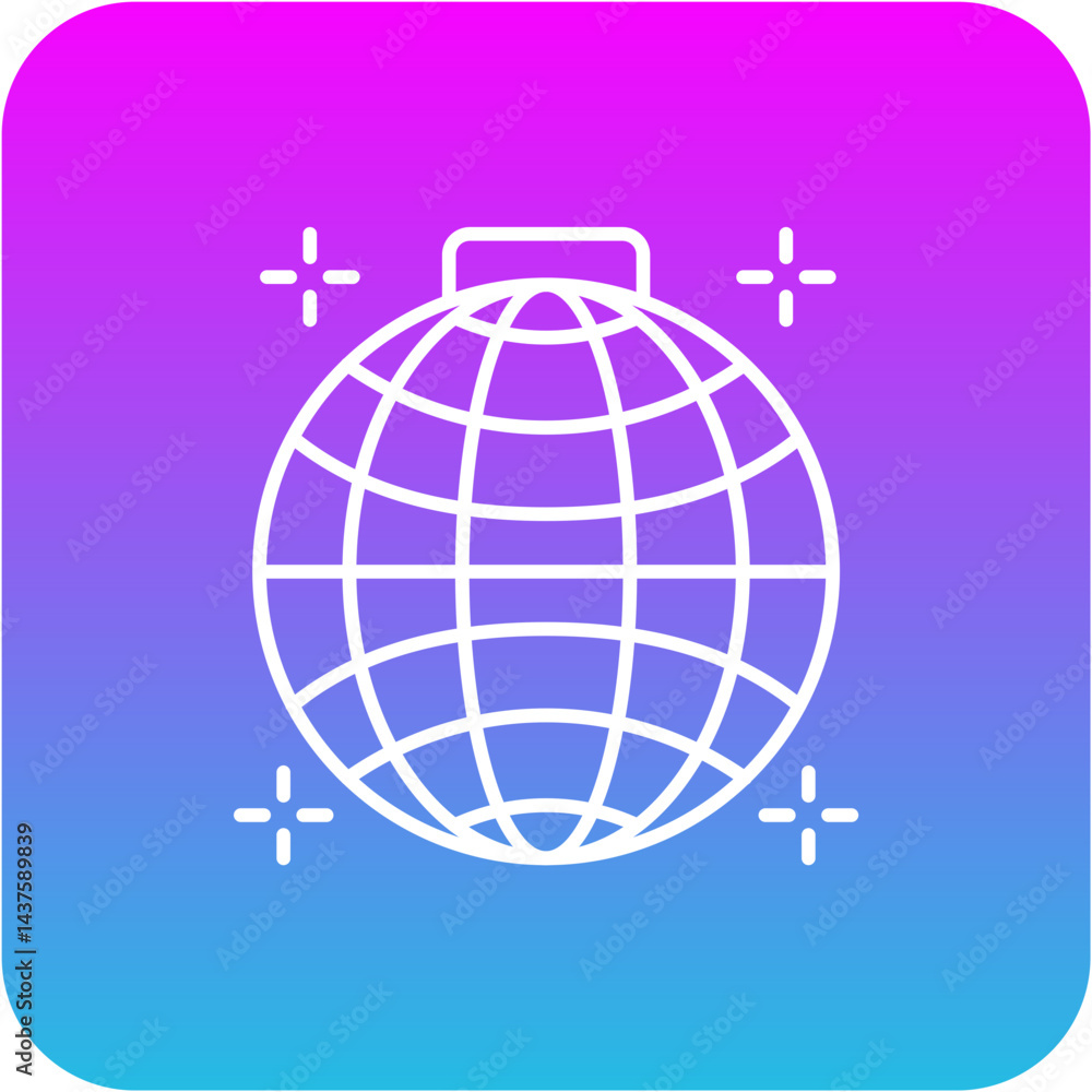 Fototapeta premium Disco ball Icon