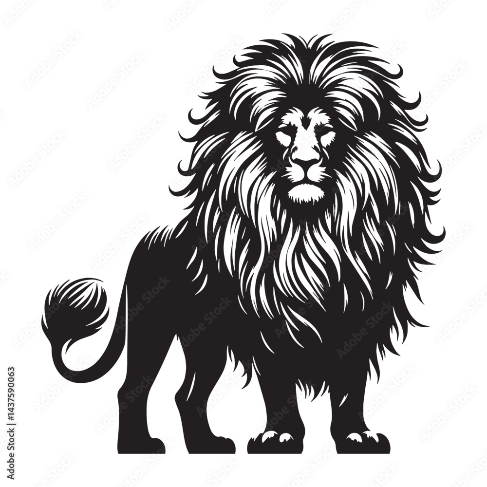 Strong lion silhouette created for modern branding needs – lion silhouette – lion vector – lion illustration – silhouette of lion
Strong lion silhouette created for modern branding needs – lion silhouette – lion vector – lion illustration – silhouette of lion