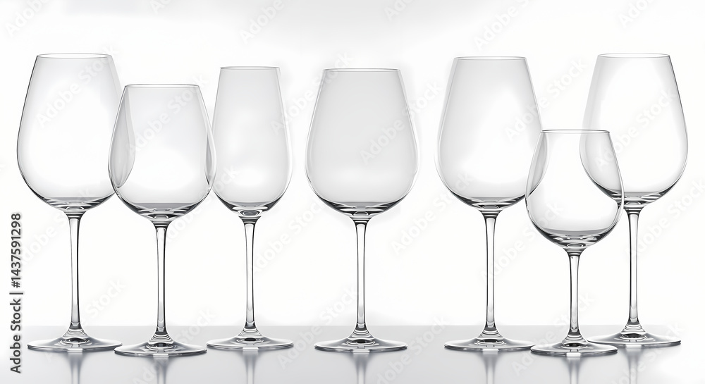 Wine Glass Collection Elegant Crystalware for Wine Tasting Wine Glass Collection Elegant Crystalware for Wine Tasting