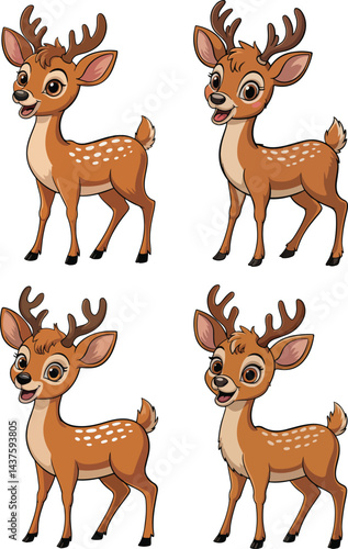 Cute Baby Deer vector illustration