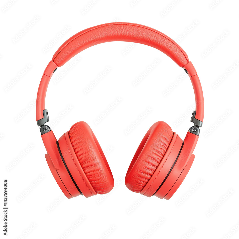 Bright red headphones offering superior sound quality and comfort for music lovers.