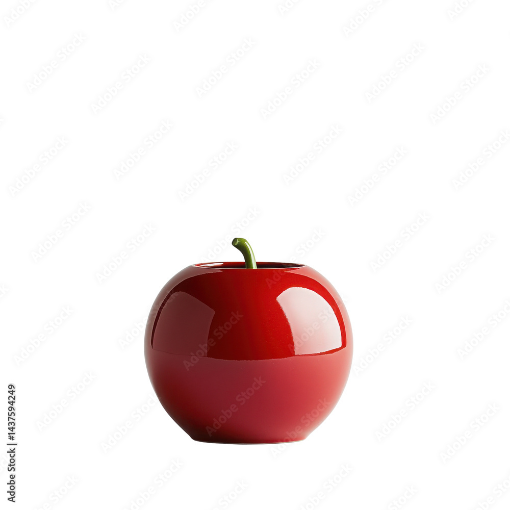A vibrant, glossy red apple showcasing its freshness and appeal.