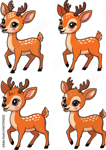 Cute Baby Deer vector illustration