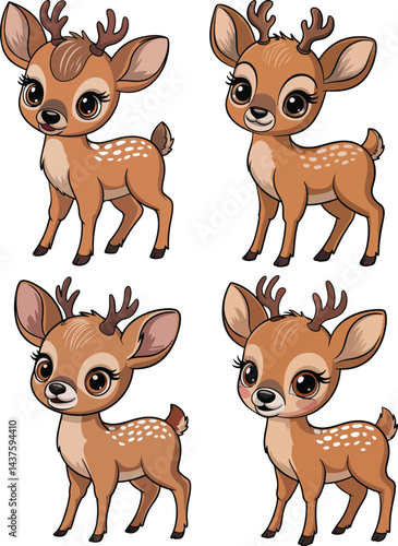 Cute Baby Deer vector illustration